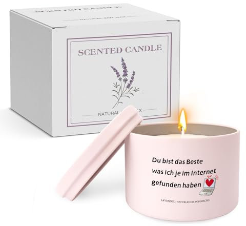 Duftkerze Partner Geschenke Freund Freundin Geschenke Für Paare Adventskalender Füllung 180g Natürlichem Sojawachs 35 Stunden Brenndauer Ich Liebe Dich Geschenk Rosa Lavendel Duftkerze Geschenk