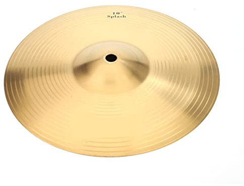 10-Zoll-Splash-Becken, Messing-Übungs-Splash-Becken, Golden Mute Splash-Becken, Musikinstrumentenzubehör für Schlagzeug, 250 x 250 x 0,7 mm