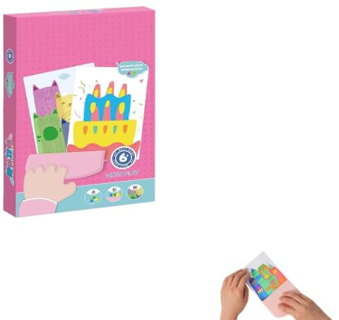 Rainbow Scratch Art Set – Creative Scratch Card Art Kit – Includes 20 Double-Sided Postcards, 1 Sticker, 7 Paint Pens, 6 Markers, 1 Scraper – Ideal for Artistic Expression and Fun