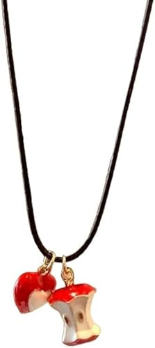 XFSRG Einzigartige Apfel-Anhänger Halskette für Mädchen Stilvolle Kommunion Geschenke für Mädchen Trendige Schmuck für den Alltag