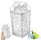 Muzrunq Bouteille d'eau de cartons de Lait 14 oz Bouteille Refroidissement à Double paroi avec matériaux réfrigérant Fuite Carton Lait Transparent