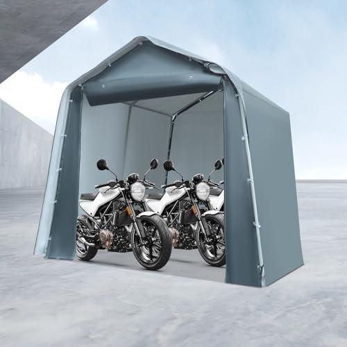 Universal Motocicleta Tienda de campaña plegable Garaje Moto Tienda impermeable y protección UV Garaje Carport Garaje Garaje para Motocicletas Scooter Bicicletas 2.4 * 2.4 * 2.4 m