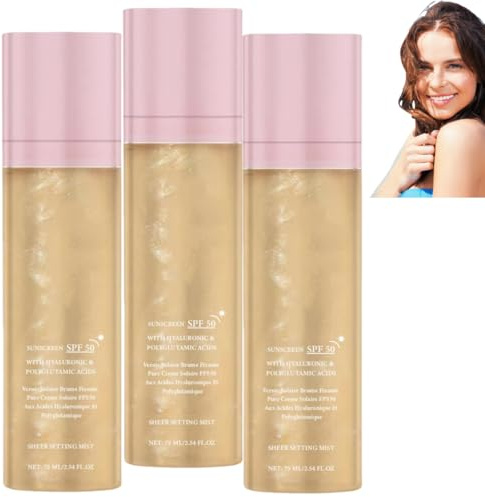 Clear Setting Spray Sonnenschutz LSF 50, LSF 50 Gesichtsspray, nicht fettend, zieht schnell ein, für Gesicht und Körper
