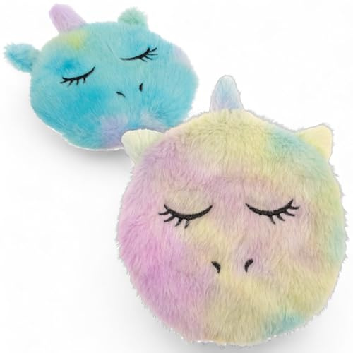 MIJOMA Wärmekissen Einhorn – 15x12,5 cm – 180g Tonkugeln – für Kinder – bunt & weich – Mikrowellenkissen zum Kuscheln und Wohlfühlen