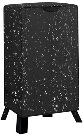 Electric Smoker Cover, Waterproof BBQ Grill Hood, Vertical Smoker Protector, UV Fade Resistant Oxford Fabric, Ideal for Lawn, Garden, Patio, Outdoor Grilling Protection, Color Black