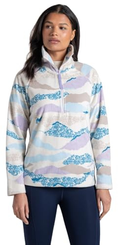 Craghoppers Womens Annjela Quick Dry Half Zip Fleece - Optic White Print - 18