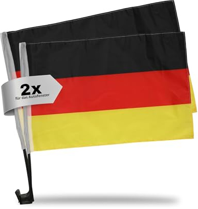 elasto PROMOTION FOR LIFE Autofahne 'Nationalflagge' Deutschland-Farben