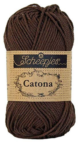 Scheepjes - Scheepjes Catona 162 Black Coffee Yarn - 1x25g