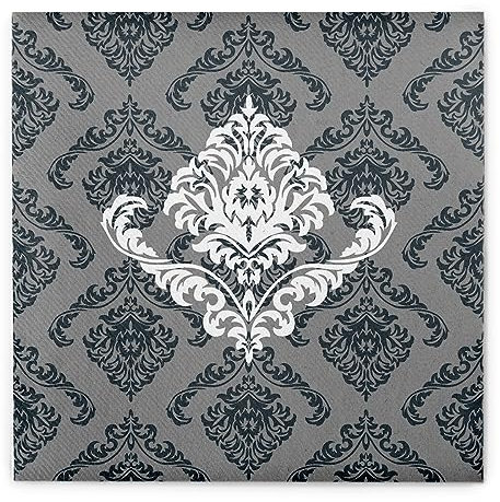 Sovie HOME Linclass® Airlaid Serviette GIORGIO | Grau | Für festliche Anlässe und Events | 40x40cm | 12 Stück