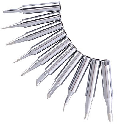 10 Stück Bleifrei Lötkolben Spitze 900 M-T Standard Lötspitzen für 936, 969, 8586 Lötstation Lötpistole (Silber)