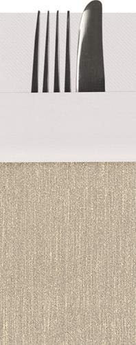 HANTERMANN Besteckservietten Taupe aus Premium Airlaid, STOFFÄHNLICH | 100 Stück | 33 x 40 cm |2in1 Bestecktasche | perfekt für jeden Anlass | Hochzeit, Geburtstag, Familienfeier | Made in Germany