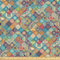 ABAKUHAUS Bohemien Stoff als Meterware, Kariertes Volk, Qualitäts Stoff Dekorativer Polster Heimtextilienstoff, 2M (148x200cm), Blasser Teal Gelb
