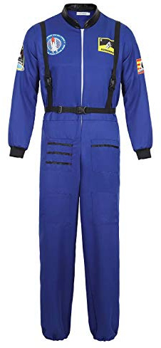 Jutrisujo Astronauten Kostüm ErwacÖsene Herren Kostüm Astronaut Weltraum Raumfahrer Halloween Cosplay