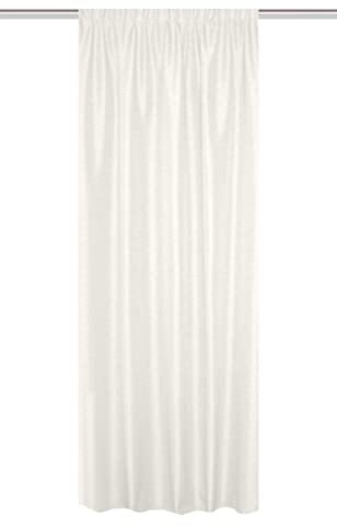 HOMEbasics THERMOVORHANG MIT KOMBIBAND, Polyester, WOLLWEISS, 225 X 135 cm, 085960-0910 225 X 135
