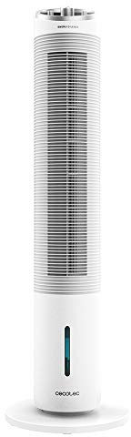 Cecotec Climatizador evaporativo de Torre EnergySilence 2000 Cool Tower. 60 W, Depósito extraíble de 2 litros, 3 Velocidades, Oscilación de 60º, Caudal de Aire de 800 m3/h