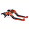 Auzkong Bremshebel Klappbar Kupplungshebel Skalierbar CNC Motorrad Hebel Kompatibel mit 690 SMC-R (2012-2013) 690 SMC (2008-2011) 640 LC4 Supermoto (2003-2006) 640 II (1996-2006) Orange Schwarz