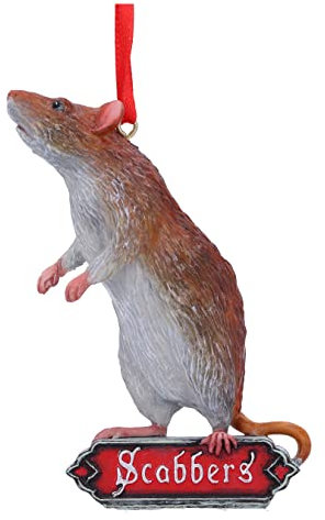 Nemesis Now Harry Potter Scabbers Ron Weasley Ratte Dekorative Hängeornament, Polyresin, 9 cm