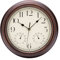 ACCSHINE Reloj de Pared Silencioso Vintage con Termómetro e Higrómetro Reloj de Cuarzo Retro 30cm, para Cocina Salon Comedor Sala de Estar, Hogar, Cocina, Escuela, Oficina (Bronce)