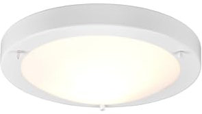 meineWunschleuchte Badezimmer Deckenleuchten in Weiß mit Opalglas IP44, Ø31,5cm