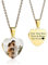 OTXIXTO Colgante de Corazón Personalizado para Mujer Grabado Nombre/Texto/Fecha Collar con Foto en Color para Parejas Acero Inoxidable Amantes Joyería Regalos de Dama de Honor(Oro 34