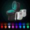 iBetterLife Original 8 Color Toilet Light Motion Sensor [2 Pack] - Motion-Activated LED Night Light for Bathroom Toilet Bowl, PVC Material, Modern Style