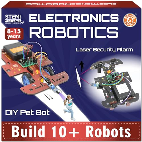 Butterfly EduFields 10in1 STEM Electronics Robotics Kit for Kids Age 8-14 | STEM Electronics & Engineering Science Kit with Circuit Board | Educational Robot Building Toy | Gift for Boys & Girls