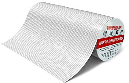 GEFONG Gomma Butilica Impermeabile Nastro in Foglio di Alluminio Lunghezza 5m Larghezza 30cm Nastro di Riparazione per Condotti Tetto Grondaia Riparazioni Interne ed Esterne 1 Rotolo