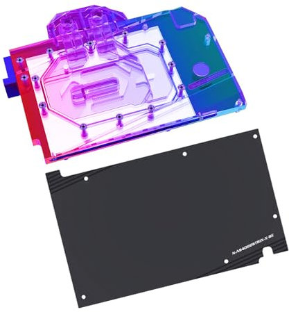 Bykski Copper GPU Water Cooling Block GPU Waterblock Graphics Card Water Cooling Block for ASUS GeForce RTX 4080 TUF Strix (5V ARGB RBW Aura Effect LED Lights GPU Block with Backplate)