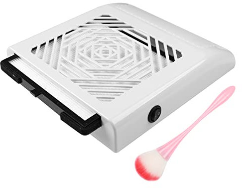 Aspirador de uñas de manicura profesional, Aspirador de manicura y colector de polvo de uñas, Aspirador de mesa Aspiradora de velocidad ajustable para el salón o el hogar (Blanco)…