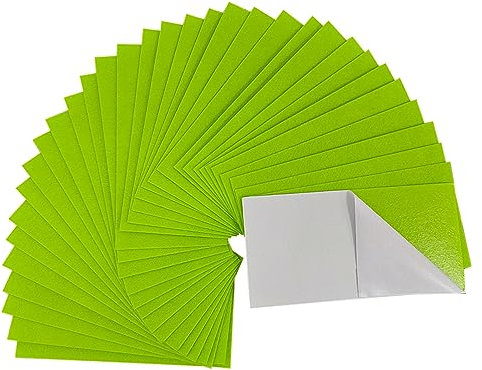 Jtnohx Selbstklebende Filzblätter, selbstklebende Filzrückseite, 33 St. 10 x 20cm Filzkleber, Klebriger Rücken steifer Filz für Handwerk DIY Nähen Schule Projekte Dekoration (Grün)