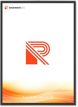 RAWWEST.BIS Cadre Photo 70x90 cm en Aluminium anthracite cadre decoration murale pour Affiche Poster Œuvre d'Art Photo Puzzle Verre Acrylique avec Filtre UV Fixation Verticale & Horizontale