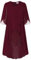 Hanna Nikole Damen Große Größen Chiffon Cocktailkleid Cape Business Kleider Rotwein 46 Große Größen