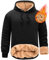 UMIPUBO Felpa Uomo con Cappuccio Invernale Giacca Felpe in Pile Caldo Manica Lunga Termica Foderato Pullover Girocollo Hoodie Sweatshirt con Tasche Cappotto da Uomo Abbigliamento (Nero, XL)