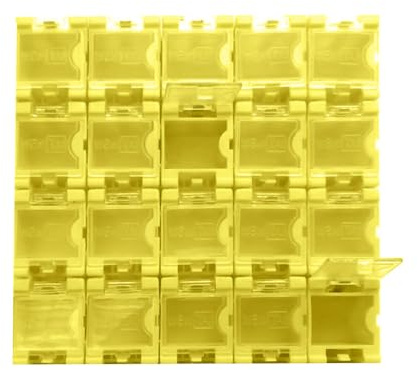 MakerMind 20 Leer Container Box für SMD Bauelemente - gelb