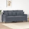 Willood 2-Sitzer-Sofa Dunkelgrau 140 cm Samt