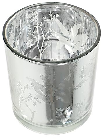 Alipis Weihnachtskerzenständer Aus Glas Mit Weihnachtsbaummuster Eleganter Dekorativer Kerzenhalter Für Das Home Office Und Partys