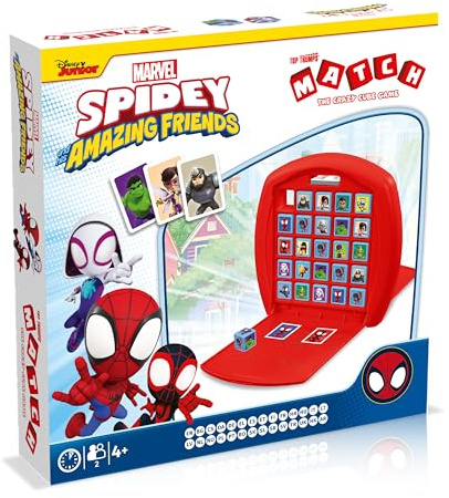 Top Trumps Spidey et Ses Amis Match - Jeux Enfant 4 Ans Plus - Match Jeu De Logique 2 Joueurs - Jeux Stratégie - Jeu Plateau