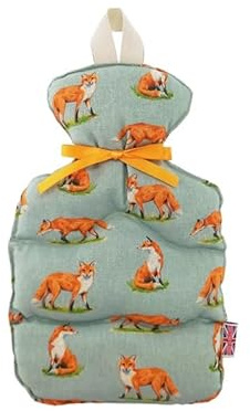 The Wheat Bag Fantastic Foxes Microwaveable Wheat Bag Bottle with English Lavender Scent - Hot or Cold Therapy Pack for Pain Relief & Relaxation