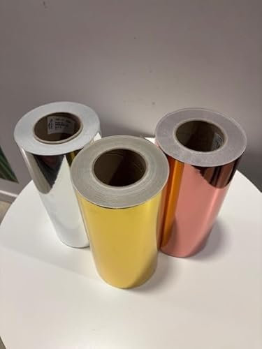 Permanent Vinyl Suitable for Crafting. Gold, Silver and Rose Gold 50m x 300mm (Rose Gold)