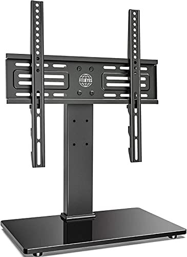 tv Wall Mount' TV-Ständer, hoher Boden-TV-Ständer für bis zu 65-Zoll-Fernseher, schwenkbarer freitragender TV-Halterungsständer mit Holzsockel und höhenverstellbarem Regal. Einfach Wall Mount tv