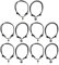 Fdit 10Pcs Eternal Love Key Lock Couples Bracelet, Adjustable Friendship Jewelry Christmas, Valentine's Day Men Women (Black)