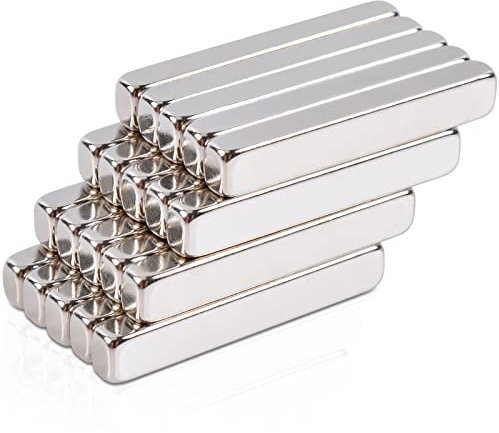 20 Stück 25x4x3mm Magnete Stark Neodym Magnete Extra Stark Magnet Rechteckig, Mini Magnet Klein Magnetstreifen für Kühlschrank Magnettafel Whiteboard Magneten