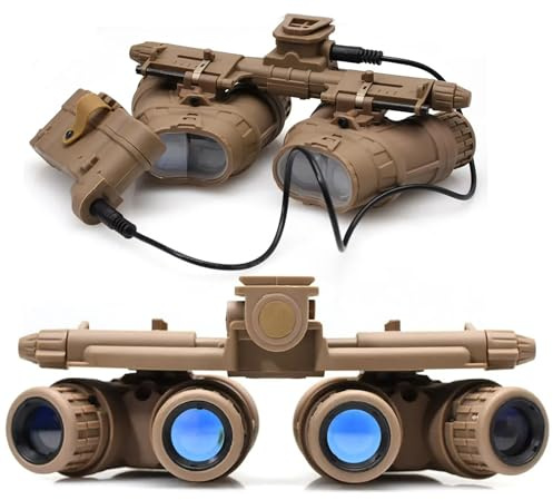 GPNVG18 Nachtsichtbrille für taktische Jagd, Cosplay, Helmhalterung, Set mit vier Röhren, Fernglas, taktische Jagd, Attrappe, Nachtsichtbrille, GPNVG 18 (Sandy)