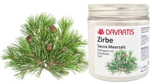 Davartis - Sauna Meersalz Körper Peelingsalz Zirbe 250g - Zirbelkiefer