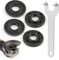 OIHCAZ Angle Grinder Spanner Wrench Flange Nuts, Angle Grinder Key and 2 Sets Inner Outer Flange Nuts Compatible with 150mm Angle Grinders (for 14mm Spindle Thread)