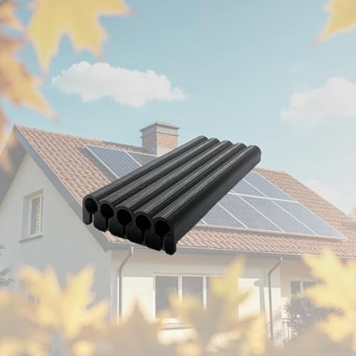PV Kabeldurchführung aus UV-stabilen flexiblen TPU- Photovoltaik Dachziegel Solarkabel-Ziegeldach 4-fach 50mmx12mmx123mm mit Erdungs-Durchlass - MC4 Stecker muss NICHT entfernt werden 2 Strang