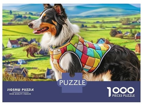 Sheepdog Puzzle 1000 Teile Erwachsene, DIY Jigsaw Puzzle Für Die Ganze Familie Intellektuelles Herausforderungsspiel 70x50cm/1000pcs