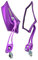 Mintice 2 Pièces Violet Universel Rétroviseur Latéral de Moto Miroir Scooter Rétroviseurs Latéraux 8mm / 10mm Bicyclette Vélo