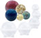Funshowcase Runde Kugel Silikonform für Epoxidharz, Schmuckherstellung, Kerzenwachs, selbstgemachte Seife, Badekugeln, 5-teiliges Set