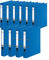 Original Falken 10er Pack Chromocolor Premium-Ordner. Made in Germany. Kunststoffbezug außen und innen 5 cm breit DIN A4 blau Ringordner Aktenordner Briefordner Büroordner Plastikordner